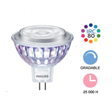 Philips Master "LEDspotValue 7W" GU5.3 --- (6 déclinaisons)