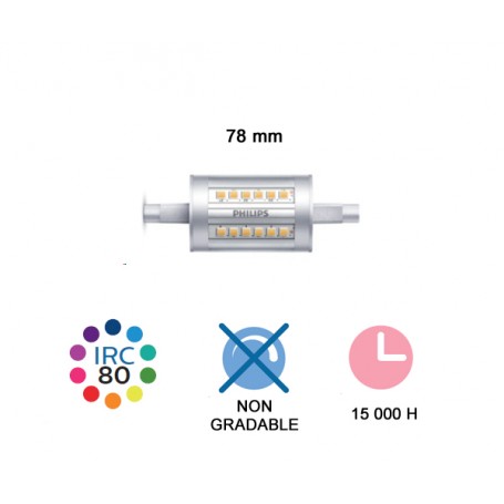 Crayon LED "COREPRO 7,5W" R7S 78mm 3000K