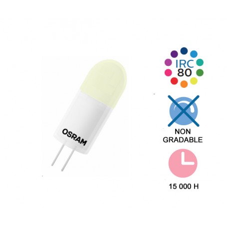 Capsule LED "PIN G4 0,9W" 12V 2700K