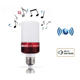 Lampe Bluetooth "GSMART SPEAKER" Dépoli 4,5W E27 2700K