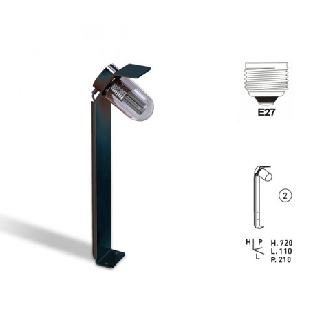 Borne Extérieure LED "SHERLOCK" E27 IP65 --- (8 déclinaisons)