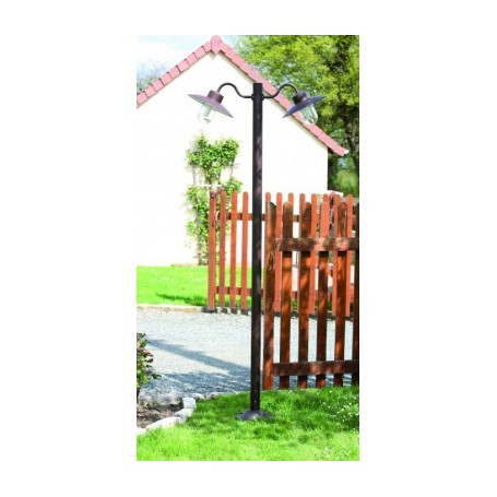 Lampadaire "BELCOUR DOUBLE" E27 IP44 --- (11 déclinaisons)