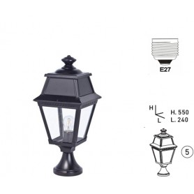 Borne Extérieure "AVENUE 2 550mm" E27 IP44 --- (6 déclinaisons)