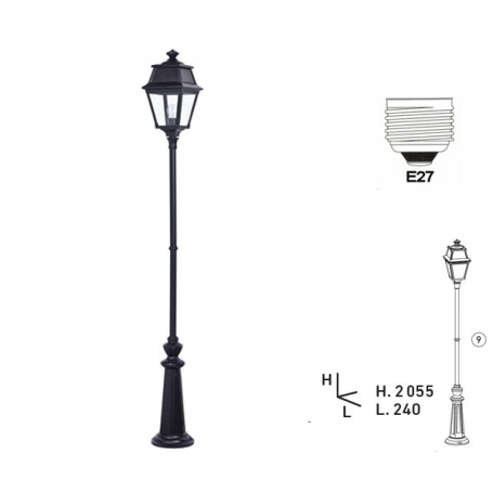 Lampadaire "AVENUE 2" E27 IP44 --- (5 déclinaisons)