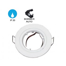 Encastré "Mercure IP20" Diam79 --- Blanc / Alu Brossé