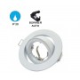 Spot "TRITON IP20" Diam95 --- Blanc / Alu Brossé