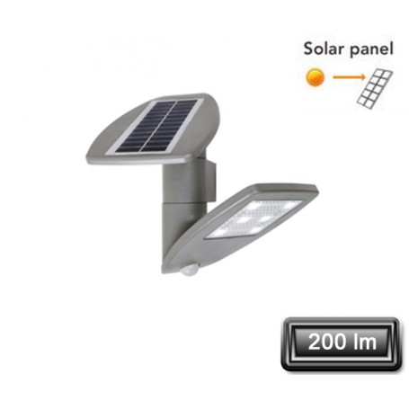 Applique Solaire LED "ZETA" Gris 2,4W 200lm