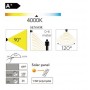 Applique Solaire LED "ZETA" Gris 2,4W 200lm