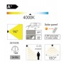 Projecteur Solaire LED "OPENY" Blanc 2x2W 500lm