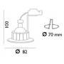 Spot RT2012 "PLUTON IP65" Blanc Diam82