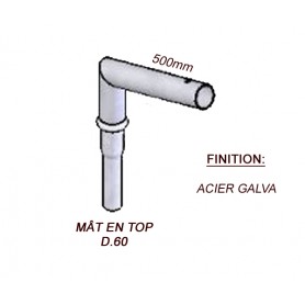 Crosse Fixation Simple en TOP pour MAT Acier Galvanisé