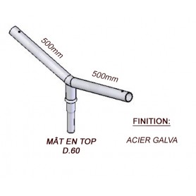 Crosse Fixation Double en TOP pour MAT Acier Galvanisé
