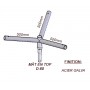 Crosse Fixation Triple en TOP pour MAT Acier Galvanisé