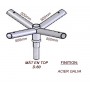 Crosse Fixation Quadruple en TOP pour MAT Acier Galvanisé