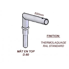 Crosse Fixation Simple en TOP pour MAT Acier Thermolaquage --- (19 couleurs)