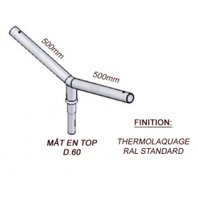 Crosse Fixation Double en TOP pour MAT Acier Thermolaquage --- (19 couleurs)