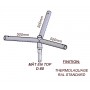 Crosse Fixation Triple en TOP pour MAT Acier Thermolaquage --- (19 couleurs)