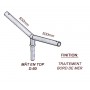 Crosse Fixation Double en TOP pour MAT Acier Thermolaquage Bord de Mer --- (19 couleurs)