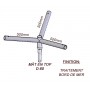 Crosse Fixation Triple en TOP pour MAT Acier Thermolaquage Bord de Mer --- (19 couleurs)