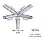 Crosse Fixation Quadruple en TOP pour MAT Acier Thermolaquage Bord de Mer --- (19 couleurs)