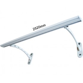 Profilé Aluminium "BARRE" Blanc L2520mm sans diffuseur