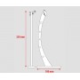 Potence verticale 230mm Blanche pour profilé "BARRE"