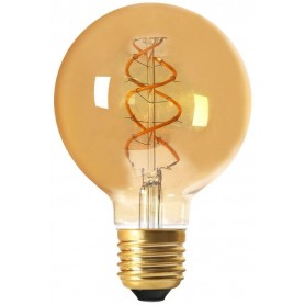 GLOBE "TWISTED" Diam95 LED Ambrée 4W 2000K E27 200lm