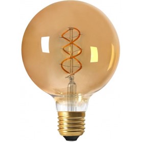 GLOBE "TWISTED" Diam125 LED Ambrée 4W 2000K E27 200lm