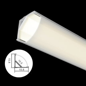 Profilé en aluminium STRIPLINE D'ANGLE 16X16mm - 2 mètres