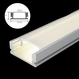Profilé en aluminium STRIPLINE 17X7mm - 2 mètres