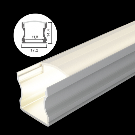 Profilé en aluminium STRIPLINE 17X14mm - 2 mètres