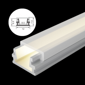 Profilé en aluminium STRIPLINE 12X7mm - 2 mètres