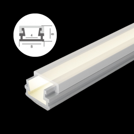 Profilé en aluminium STRIPLINE 8X8mm - 2 mètres