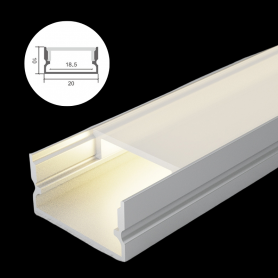 Profilé en aluminium STRIPLINE 20X10mm - 2 mètres