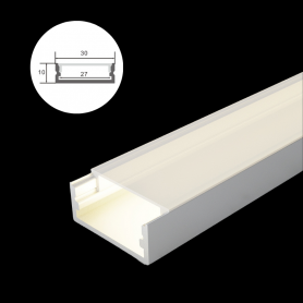 Profilé en aluminium STRIPLINE 30X10mm - 2 mètres