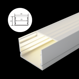 Profilé en aluminium STRIPLINE 30X20mm - 2 mètres