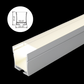 Profilé en aluminium STRIPLINE 23X27mm - 2 mètres