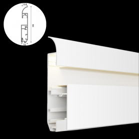 Profilé en aluminium STRIPLINE 15x84mm - 2 mètres