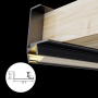 Profilé en aluminium STRIPLINE 30x11mm - 2 mètres