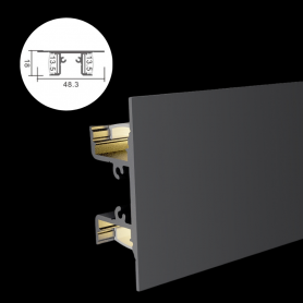 Profilé en aluminium STRIPLINE 48X18mm - 2 mètres