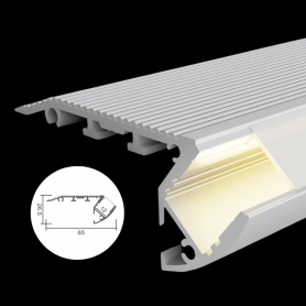 Profilé en aluminium STRIPLINE 65X26mm - 2 mètres