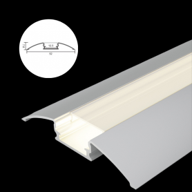 Profilé en aluminium STRIPLINE 52X7mm - 2 mètres