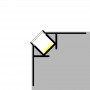 Profilé en aluminium STRIPLINE D'ANGLE PLACO 53X24mm - 2 mètres