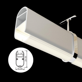 Profilé en aluminium STRIPLINE PENDRIE 14X29mm - 2 mètres