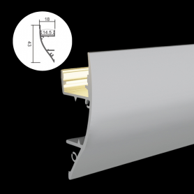 Profilé en aluminium STRIPLINE 18X43mm - 2 mètres