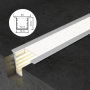 Profilé en aluminium STRIPLINE ENCASTRÉ 14X14mm - 2 mètres