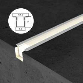 Profilé en aluminium STRIPLINE ENCASTRÉ 7X9mm - 2 mètres