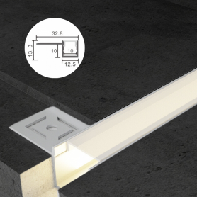 Profilé en aluminium STRIPLINE ENCASTRÉ 32x13mm - 2 mètres