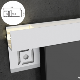 Profilé en aluminium STRIPLINE 33X12mm - 2 mètres