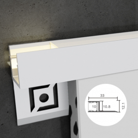 Profilé en aluminium STRIPLINE 32X13mm - 2 mètres